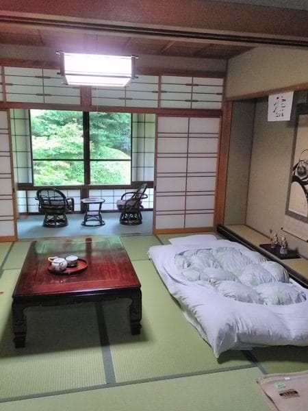 chambre traditionnelle d'un shukubo de Koyasan